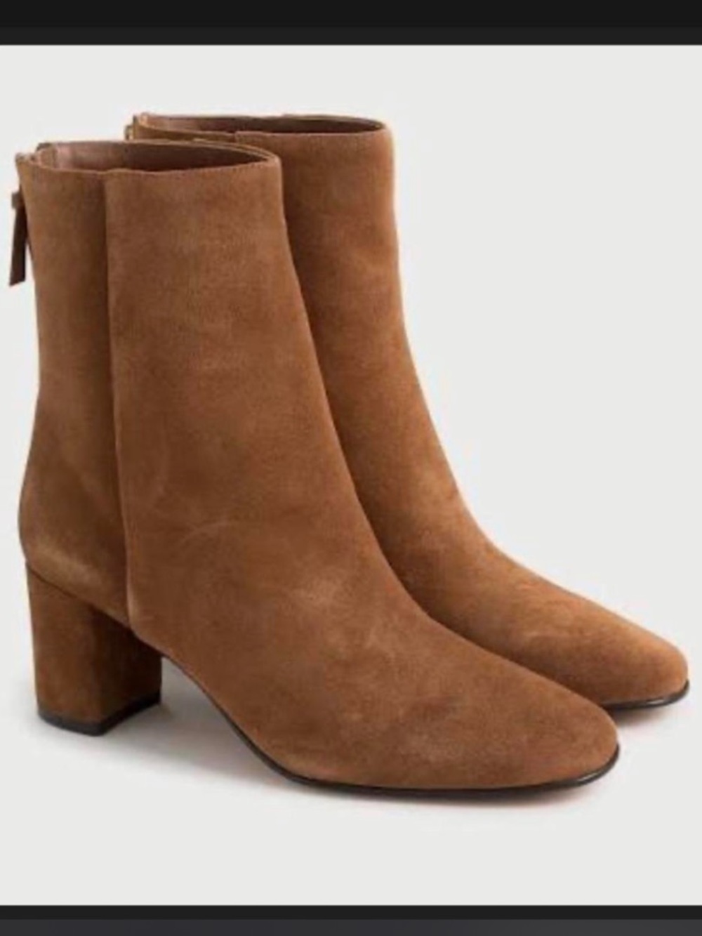 J.Crew Willa Brown Suede Heeled Ankle Boots- size 7.5